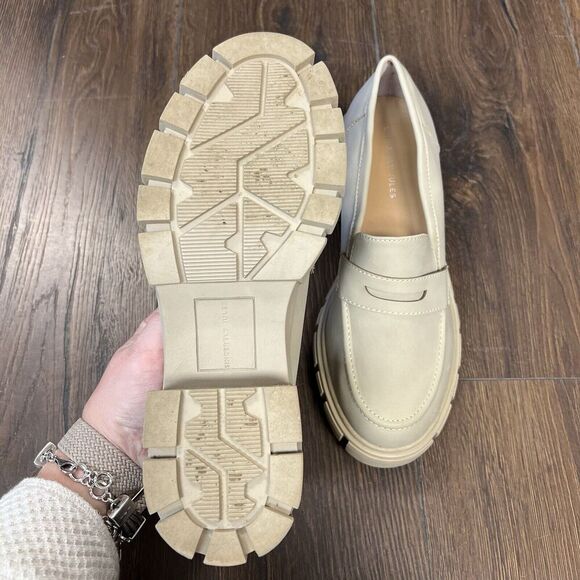 Sincerely Jules Dylan Y2K Chunky Womens Slip On Loafers Beige Size 9.5 - Picture 4 of 6